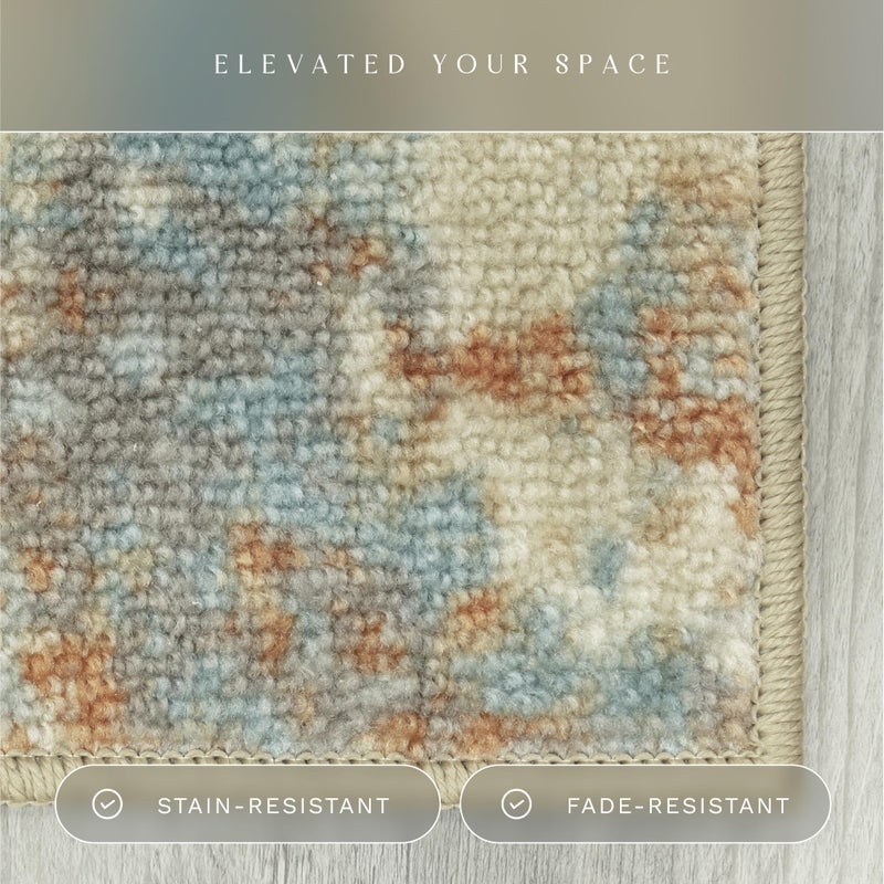 Maples Rugs Horizon Modern Abstract Runner Rug - Made in USA - Washable, Non Slip Indoor Carpet for Hallway, Kitchen, and Laundry Room, 2' x 6', Desert Sand - Image 4